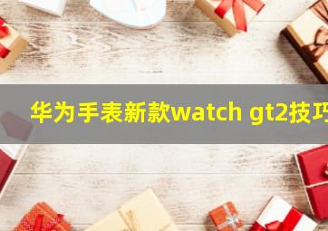 华为手表新款watch gt2技巧